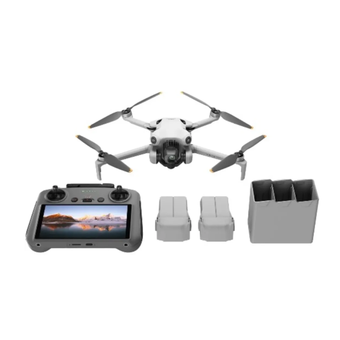 DJI Mini 4 Pro Drone Fly More Combo Plus with RC 2, Omni Obstacle Sensing, 4K/60fps HDR Video