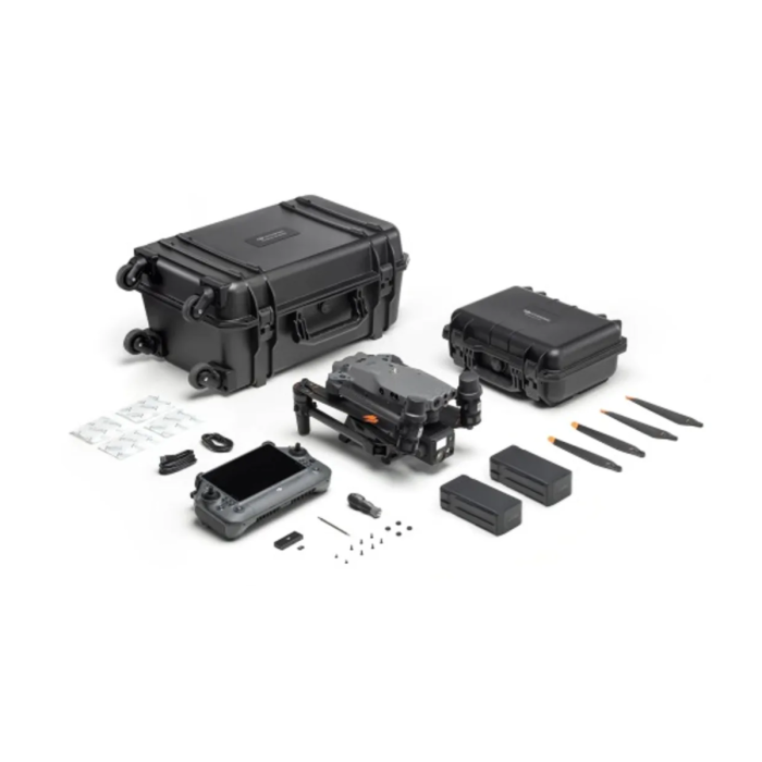 DJI Matrice 30T (M30T) Thermal Tactical Quadcopter Fly More Combo, 640x512 High-Res Thermal Sensor, Integrated 1200m Laser Rangefinder, IP55 Tactical Build