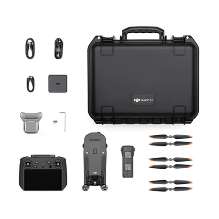DJI Mavic 3 Thermal (3T) Advanced Surveillance Drone, 640x512 Thermal Imaging with 56x Hybrid Zoom, 45-Minute Flight Time, Includes DJI RC Pro Enterprise