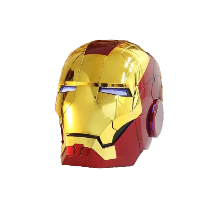 Iron-man Helmet MK5 Wearable with Jarvis Voice Control - Remote and Touch Activation, 1:1 Scale Metallic Finish Authentic Replica