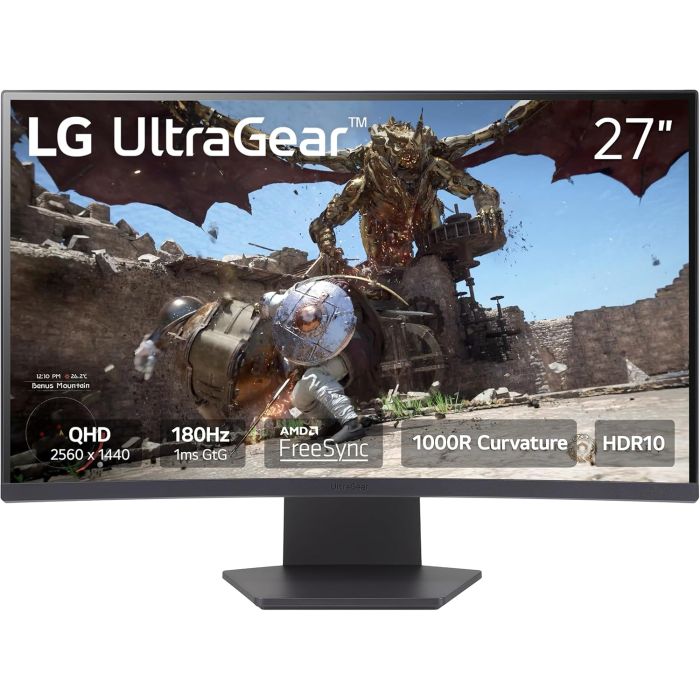 LG 27-inch UltraGear™ QHD Curved Gaming Monitor 27GS60QC-B price in Nigeria