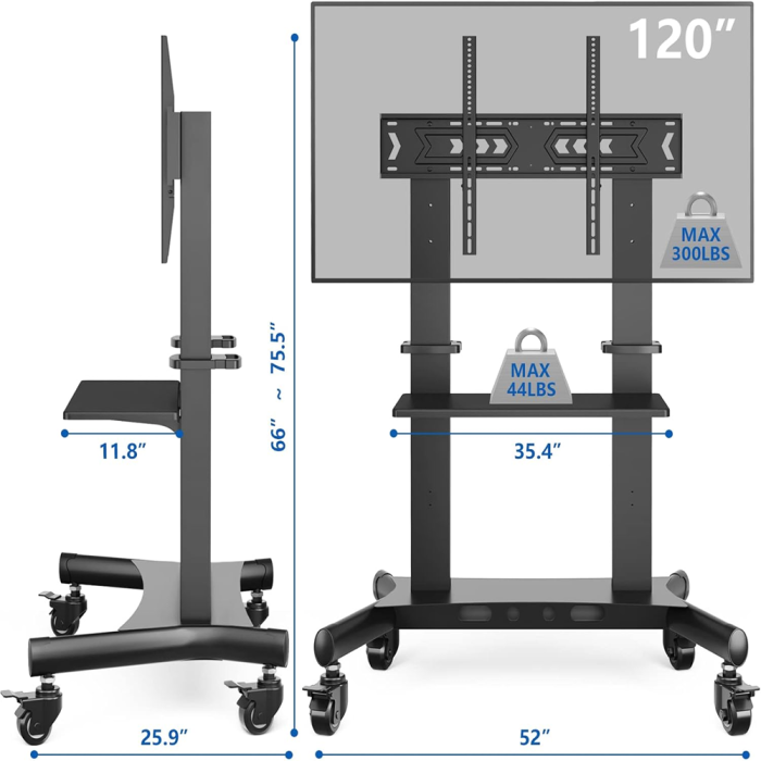 ONKRON Mobile TV Stand Nigera 300lbs Load