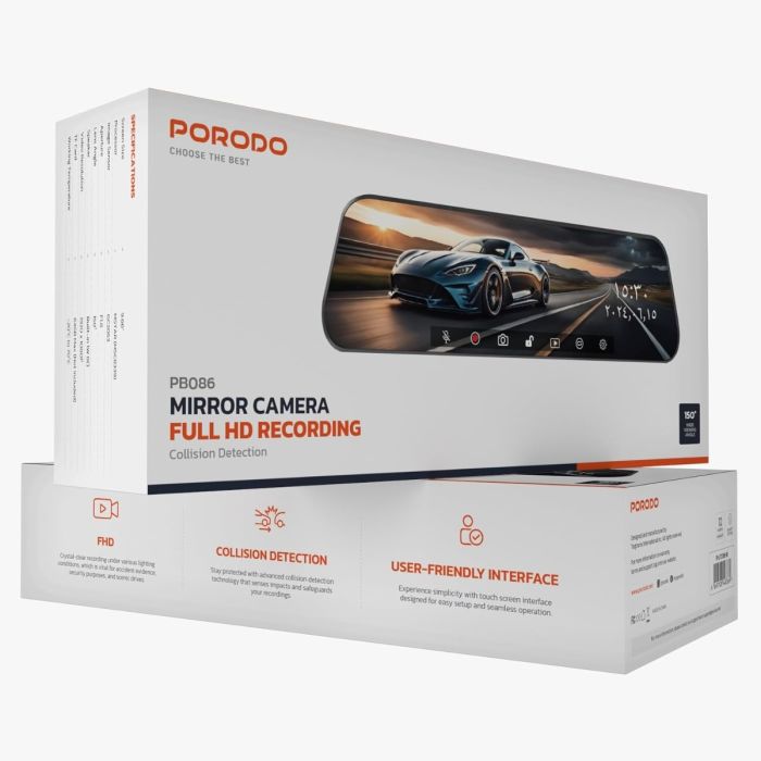 Porodo Mirror Dash Touch Camera in Nigeria
