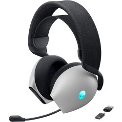 Alienware Tri-Mode Wireless Gaming Headset AW725H — 55-Hour Battery — Bluetooth 5.3 — 3.5mm Wired Mode — Dark Side of the Moon & Lunar Light