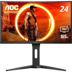 AOC C24G1A 24-inch Curved Frameless Gaming Monitor — FHD 1080p — 1500R — 165Hz —