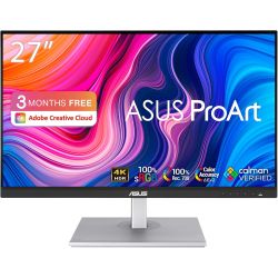 ASUS ProArt Display PA279CV 27-inch 4K Professional Monitor — IPS — 100% sRGB — Calman Verified — USB-C — HAS Stand