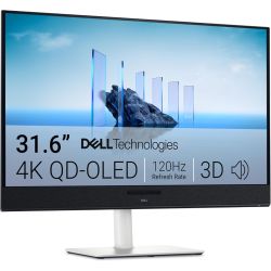 Dell 32 Plus 4K QD-OLED Monitor S3225QC — 31.6-inch 120Hz — 0.03ms Display — AI-Enhanced 3D Spatial Audio