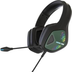 Green Lion Gaming Headphones | 50mm Drivers | RGB Lighting | Low Latency | Noise-Cancelling Mic