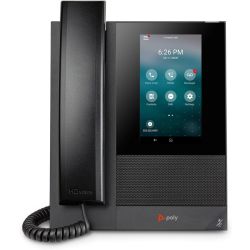 HP Poly CCX 400 Business Media Phone — Microsoft Teams Native — PoE Power — High-Resolution Touch
