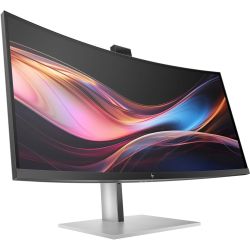 HP Series 7 Pro 34-inch WQHD Curved HDR Conferencing Monitor — Built-in 5MP Camera — Speakers — USB-C — Model: 8K157UT