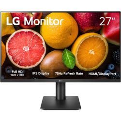 LG 27-inch FHD IPS Borderless Monitor — 75Hz — FreeSync™ — HAS Stand — 1920 x 1080 — 27MQ450-B
