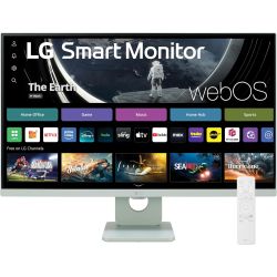 LG 27-inch MyView Smart Monitor — Green Edition — webOS — IPS Panel — Built-in Speakers — 27SR50F-G
