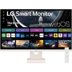 LG 27-inch MyView Smart Monitor — White Edition — webOS — IPS — Built-in Speakers — 27SR50F-W