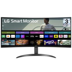 LG 34-inch MyView Smart Monitor — WQHD Curved — 100Hz — webOS — WQHD (3440 x 1440) — 34SR60QC-B