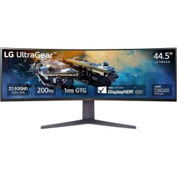 LG 45-inch UltraGear™ QHD Curved Gaming Monitor — 200Hz — 1ms — VESA HDR 600 — 1500R — 45GR65DC-B