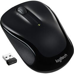 Logitech M325S Wireless Ambidextrous Optical Mouse — Compact Hub — Black