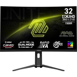 MSI MAG 32-inch Curved UHD Dual Frequency Monitor — 321CUPDF — 160Hz 4K / 320Hz FHD — 1500R