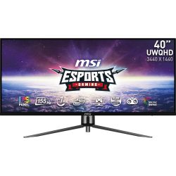 MSI MAG 401QR 40-inch Ultrawide Gaming Monitor — UWQHD 3440 x 1440 — IPS — 155Hz — FreeSync Premium — HDR400 — USB-C — Black
