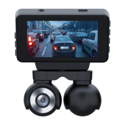 Powerology Dual Lens 4K Dash Camera with Ultra-Wide 170-Degree Field of View and Dedicated Night Vision Sensor