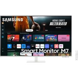 Samsung 32-inch Smart Monitor M7 (M70D) 4K UHD — Streaming TV — USB-C — Speakers — White — LS32DM703UNXGO