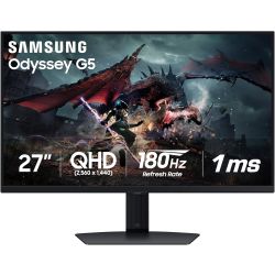 Samsung 27-Inch Odyssey G50D Series QHD Fast IPS Gaming Monitor — 180Hz — 1ms — G-Sync — LS27DG500ENXZA