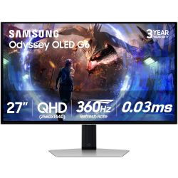 Samsung 27-inch Odyssey OLED G6 (G60SD) QHD Gaming Monitor — 360Hz — 0.03ms — LS27DG602SNXZA